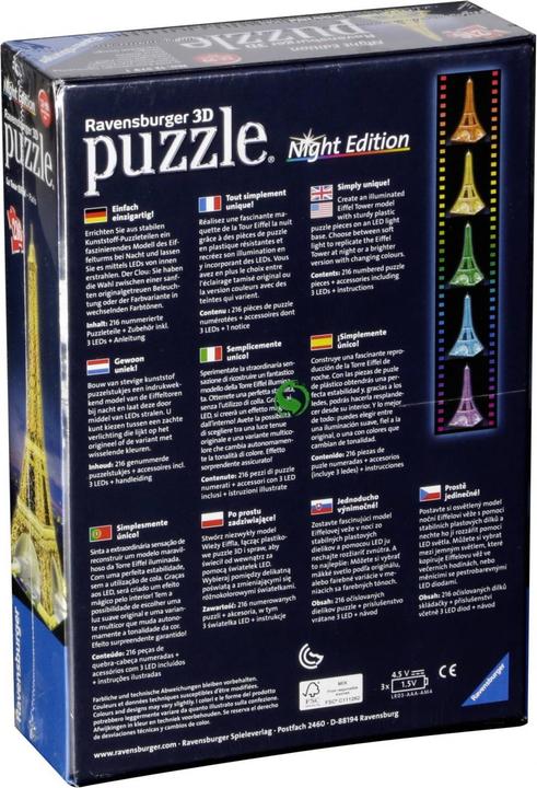 Immagine prodotto Ravensburger La Torre Eiffel di notte (216 pezzi)
