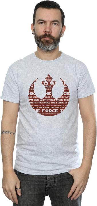 Immagine prodotto Star Wars Rogue One I'm One With The Force Alliance Emblem Red Maglietta Uomo (3XL)