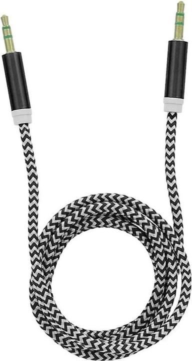 Tellur Basic audio cable aux 3.5mm jack 1m black (1 m, 3.5mm Klinke (AUX))