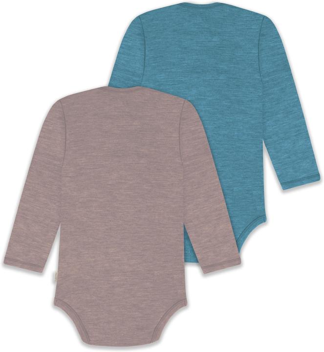 Actual product image Normani 2-pack baby merino bodysuit long sleeve "Auckland" - 9381 (80)