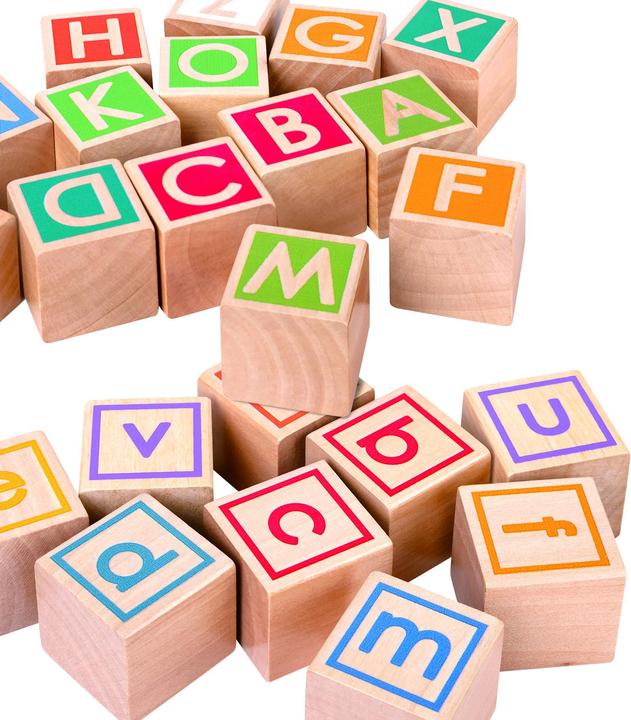 Image du produit Hape Blocs de construction de lettres dans un chariot à tirer