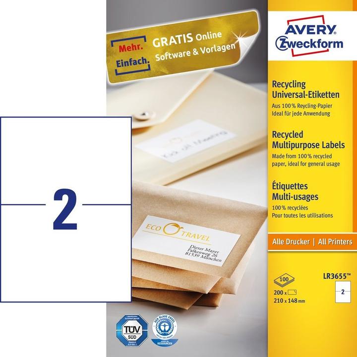 Produktbild Avery Recycling Universal-Etiketten