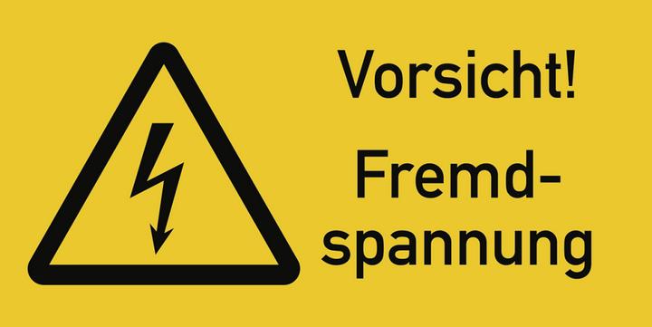 Image du produit Moravia Signes d'avertissement Attention! Tension étrangère Film, 74x37 mm