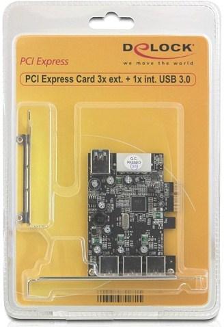 Productafbeelding Delock PCI-E kaart > 3 x extern + 1 x intern USB 3.0