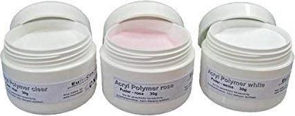 Actual product image EuBeCos Acrylic nail starter set (Set, Clear, White, Rose)