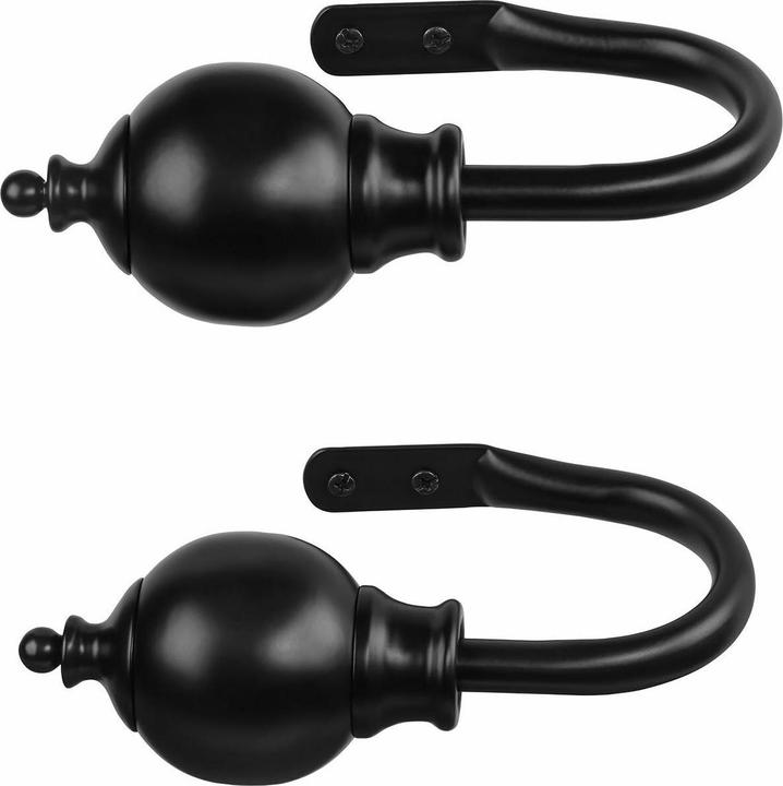Produktbild Loberon Eck-Gardinenstange mit Halter 2er Set Belarune schwarz