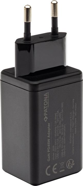 Image du produit Patona GAN PD 45W USB-C + A Noir (45 W)