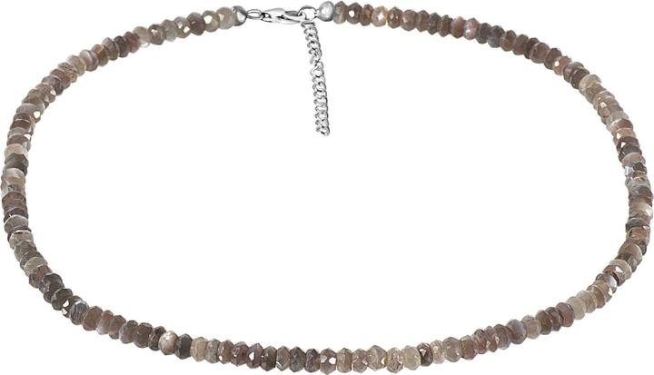 Produktbild Xen Mondstein - Collier choco 5,5 mm facettiert 43 + 5 cm 925 Silber (925 Sterling Silber, 43 cm)