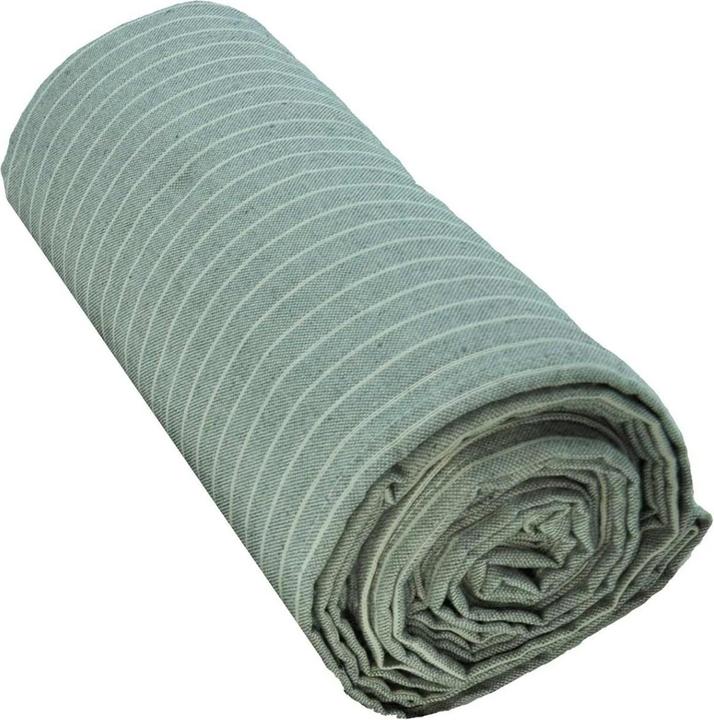 Casativo Sofadecke gestreift aus 80% Baumwolle und 20% Polyester, grau, 255 x 260 cm