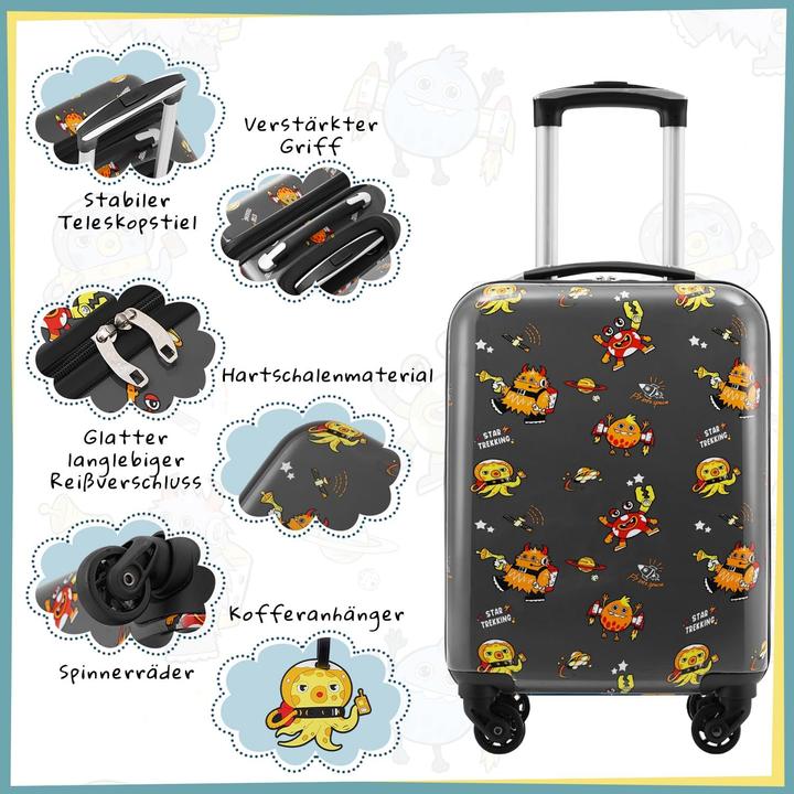Produktbild Coolife Kinderkoffer-Set mit Rucksack (Handgepäck (bis 50l))