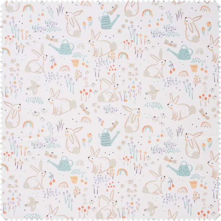 Produktbild VBS Baumwoll-Stoff "Hasen und Regenbogen", 150 cm breit, Meterware