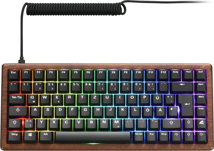 Produktbild Sharkoon SKILLER SGK50 S3 Wood PBT (holz/schwarz, DE-Layout, Gateron G Pro 3.0 Yellow) (DE)