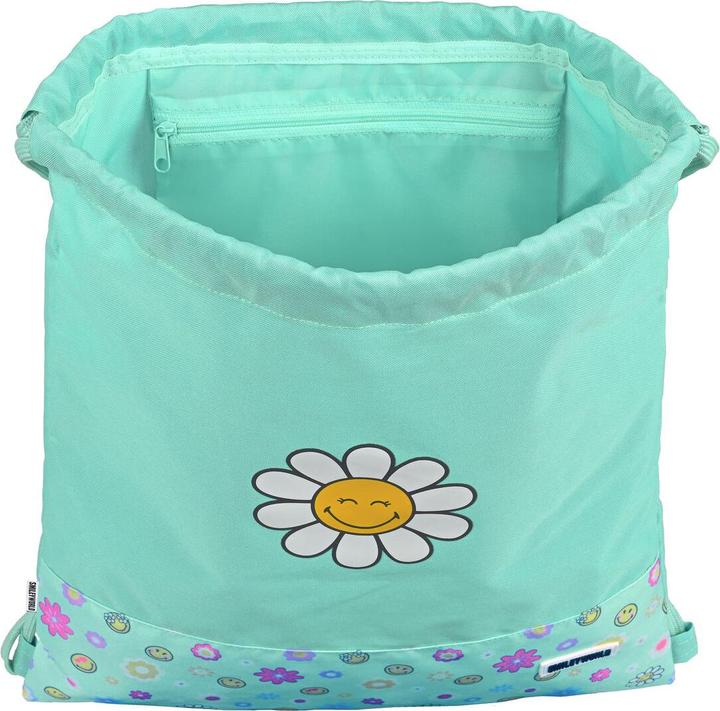 Image du produit Smiley Sac à dos avec rubans Summer fun turquoise (35 x 40 x 1 cm)