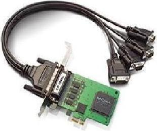 Actual product image Moxa CP-114EL - Serial card with 4 RS-232422485 ports and low profile for PCI Express x1