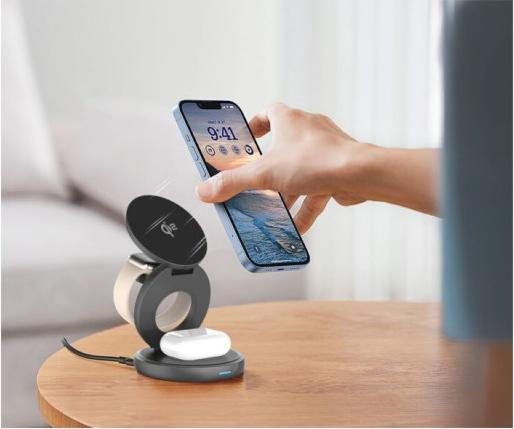 Immagine prodotto LMP Twist 3-in-1,wireless charging station iPhone (15 W)