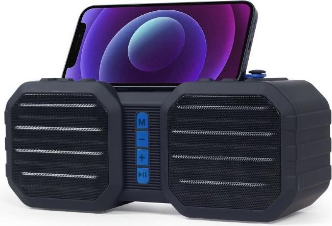 Actual product image Gembird Portable Speaker||Black / Blue|Portable|1xAudio-In|1xMicroSD Card Slot|Bluetooth|SPK-BT-19 (4 h, Electrical connection)
