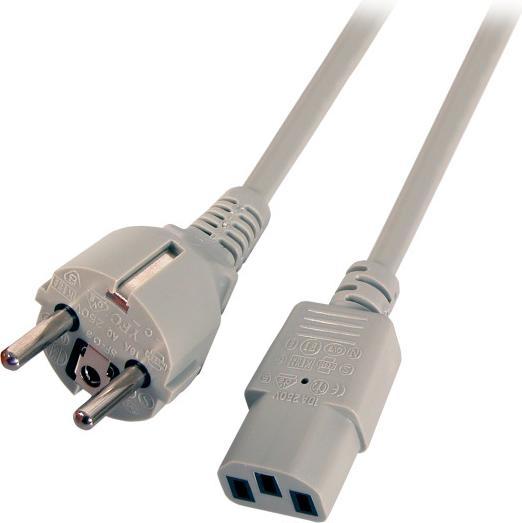 Image du produit EFB Elektronik EFB Câble secteur contact de protection 180°-C13 180°,gris,2.0m,3x0.75mm (2 m, C13)