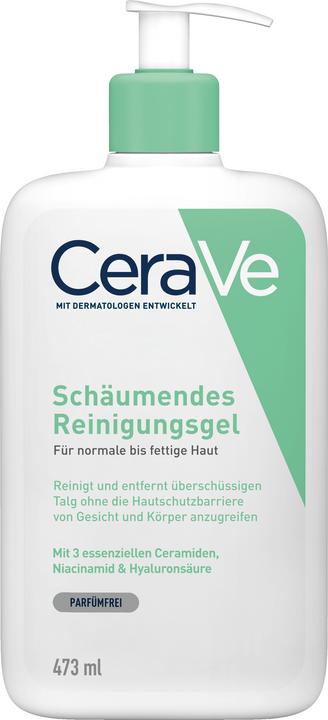 CeraVe Schäumendes Reinigungsgel für Gesicht und Körper (Schaum, 473 ml)