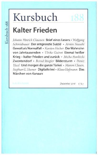 Produktbild Kursbuch 188 (Deutsch, Armin Nassehi, Peter Felixberger, 2016)