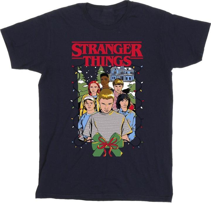 Produktbild Netflix Stranger Things Christmas Poster TShirt Jungen (152, 158)
