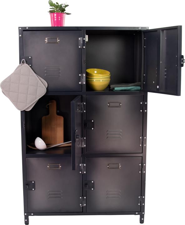 Image du produit Vieille armoire en métal avec 6 portes verrouillables (75 cm, 120 cm)