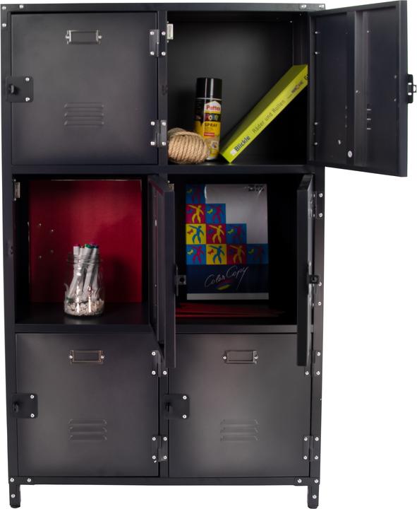 Image du produit Vieille armoire en métal avec 6 portes verrouillables (75 cm, 120 cm)