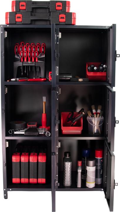 Image du produit Vieille armoire en métal avec 6 portes verrouillables (75 cm, 120 cm)