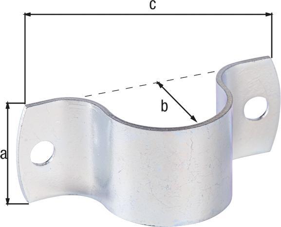 Produktbild Alberts Rohrschelle 42 mm fr 11/4 Zoll galv. verzinkt, dickschichtpassiviert (104 mm)