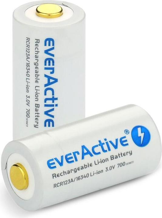 Actual product image Everactive 16340 / RCR123A 3V 700 mAh - Rechargeable battery (1 pcs., RCR123A, 650 mAh)