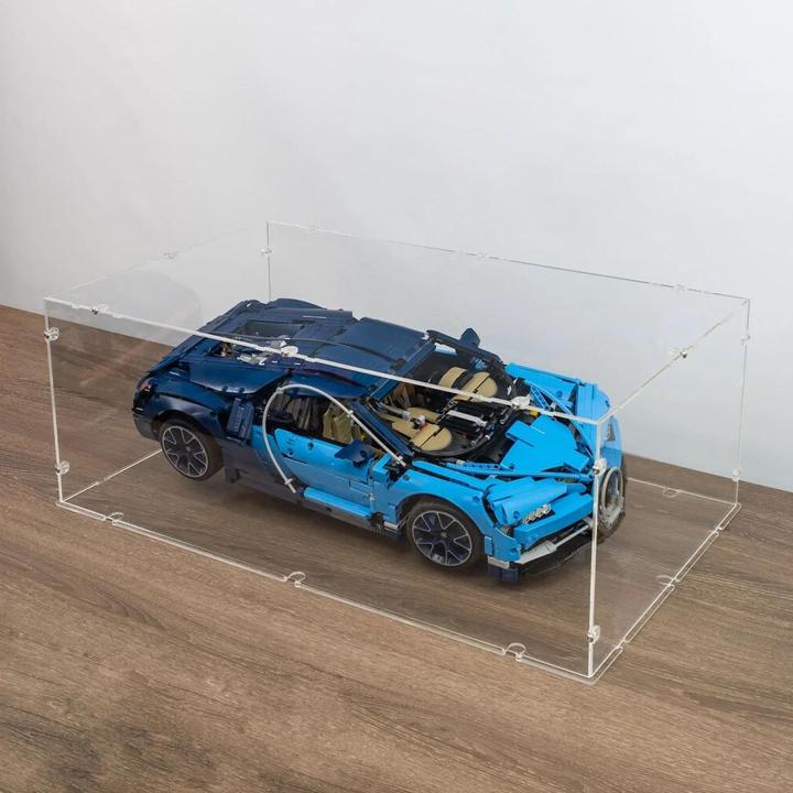 Produktbild iDisplayit Acryl-Display XL für LEGO® 42083 Bugatti Chiron (mit klarem Boden, Stapelbar)