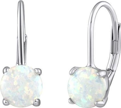 Produktbild Silvego Silver earrings with white synthetic opal LPS1398W