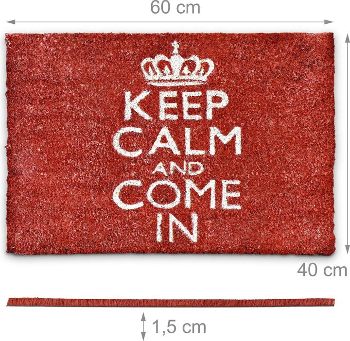 Produktbild Relaxdays Keep calm (40 x 60 x 1.5 cm)
