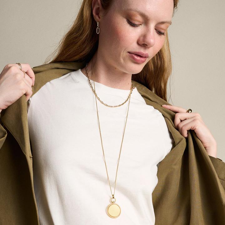 Image du produit Fossil Collier Heritage (Acier inoxydable, 85 cm)