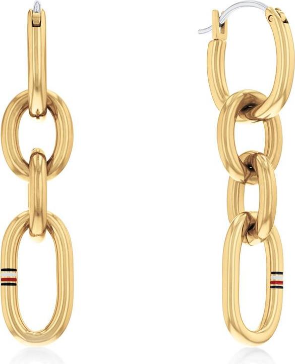 Tommy Hilfiger Contrast Link Chain Ohrringe (Edelstahl)