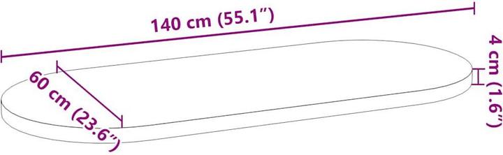 Actual product image VidaXL Lyndsey (140 x 60 x 4 cm)