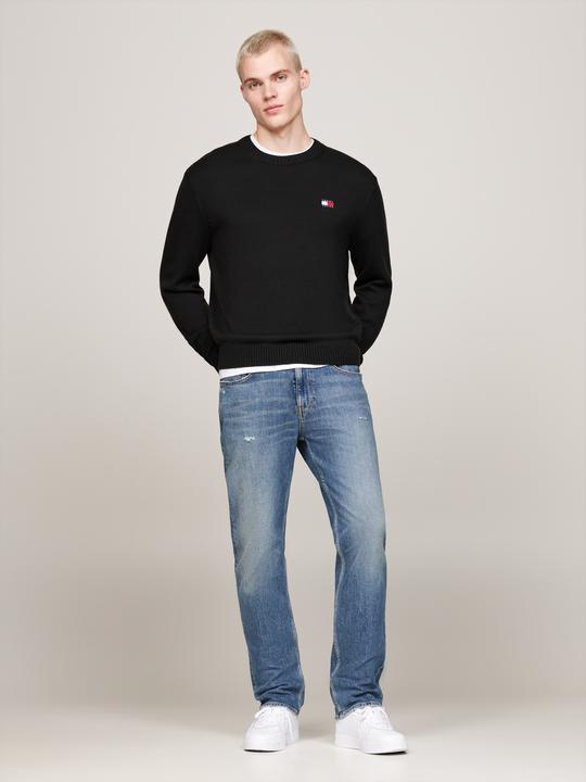 Actual product image Tommy Hilfiger Tommy Jeans Regular Badge Wolmix Trui - Zwart - Maat M (M)