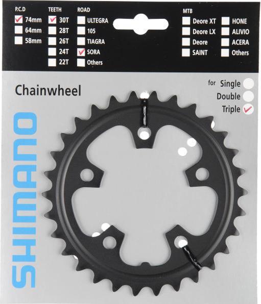 Produktbild Shimano Kettenblatt SORA FC-3503 30 Zähn D schwarz (30)