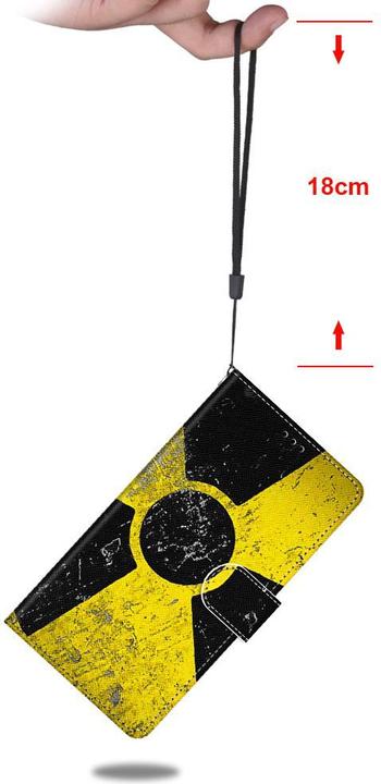 Immagine prodotto Ueli Express iPhone 13 Mini Book Case Custodia con scomparto per carte Radioactivity (Apple iPhone 13 mini)