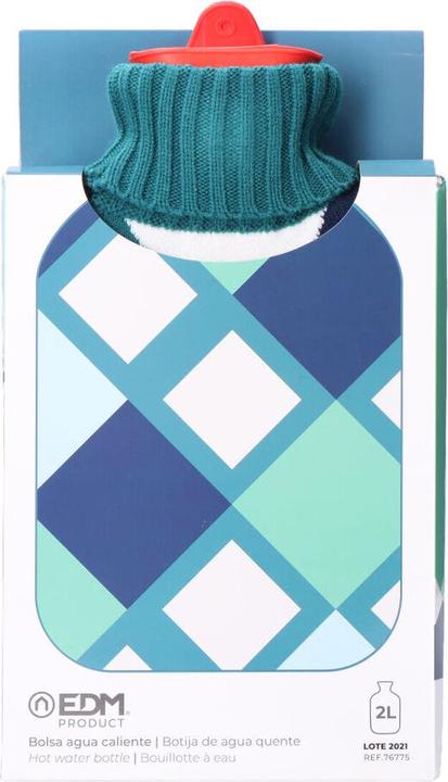 Actual product image EDM Hot water bottle blue wool (2 L) (2 l)