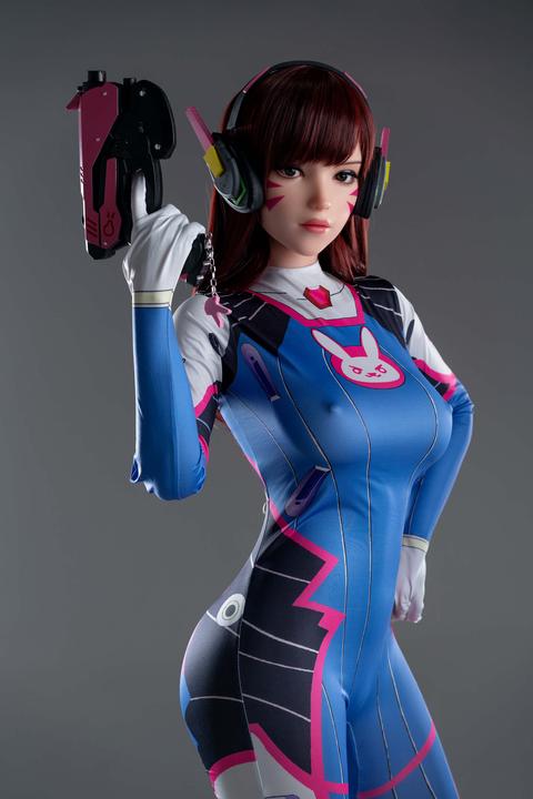 Actual product image Game Lady Full Silicone Doll D.Va 167 cm - Overwatch