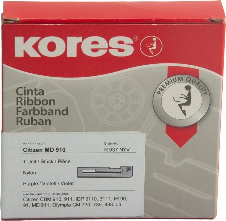 Immagine prodotto Kores Nastro per CITIZEN MD910, nylon, viola CITIZEN CBM910-911, IDP3110-3111, IR90-91, MD911 (0.40 cm, Viola)