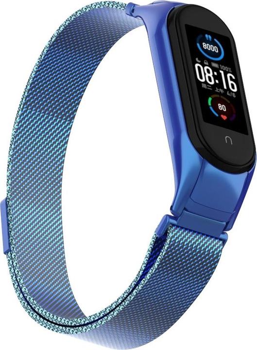 Actual product image Cover-Discount Xiaomi Mi Band 5 - Milanese Stainless Steel Bracelet Blue (Stainless steel)