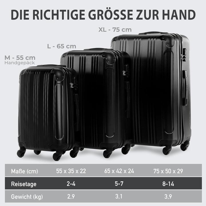 Image du produit Fergé Set de valises 3 pièces QUÉBEC (Bagage à main (jusqu'à 50l), M (50 - 90l), L (90 - 115l))