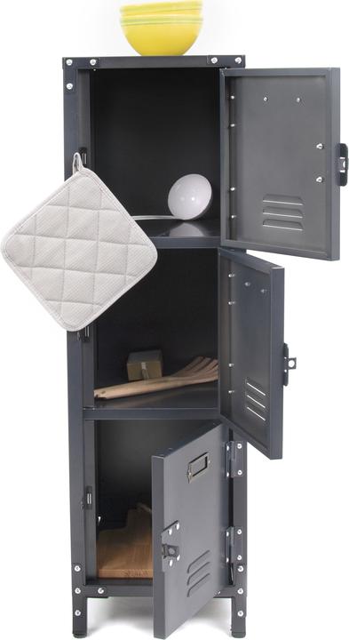 Image du produit Vieille armoire en métal avec 3 portes verrouillables (30.50 cm, 100 cm)