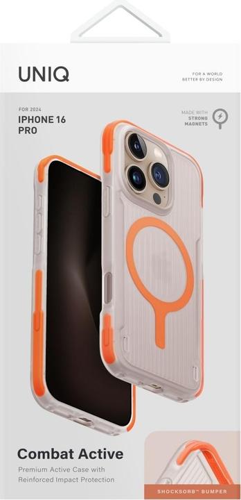 Immagine prodotto Uniq Combat Active Magclick Charging Case for iPhone 16 Pro - Orange (Apple iPhone 16 Pro)