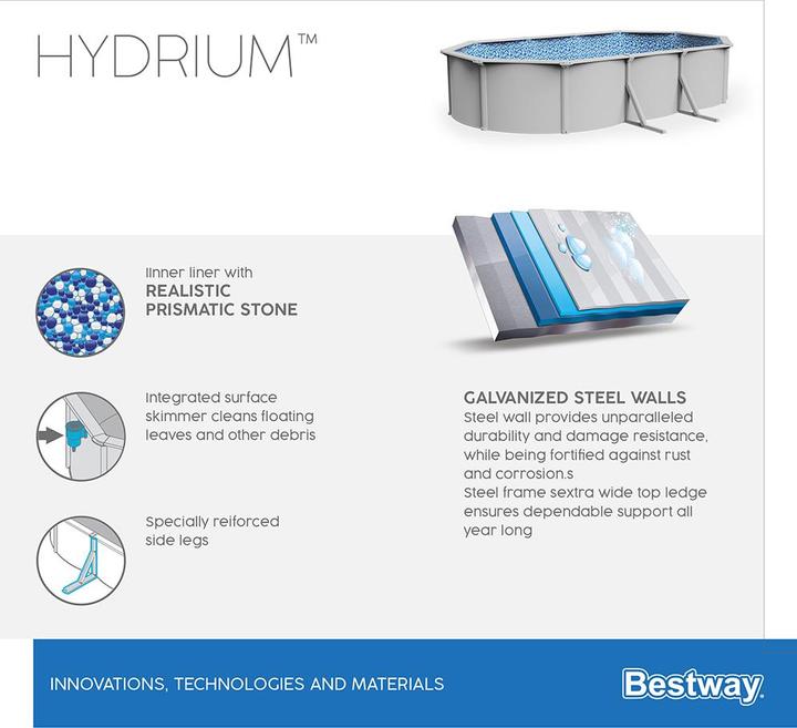 Immagine prodotto Bestway Pool Hydrium Komplett-Set 610 x 366 x 122 cm (610 x 366 x 122 cm)
