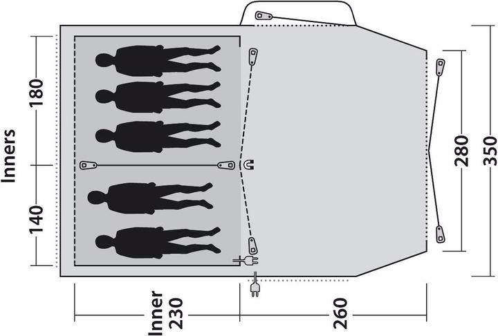 Produktbild Outwell Nevada (Tunnelzelt, 23.70 kg, 5 Personen)