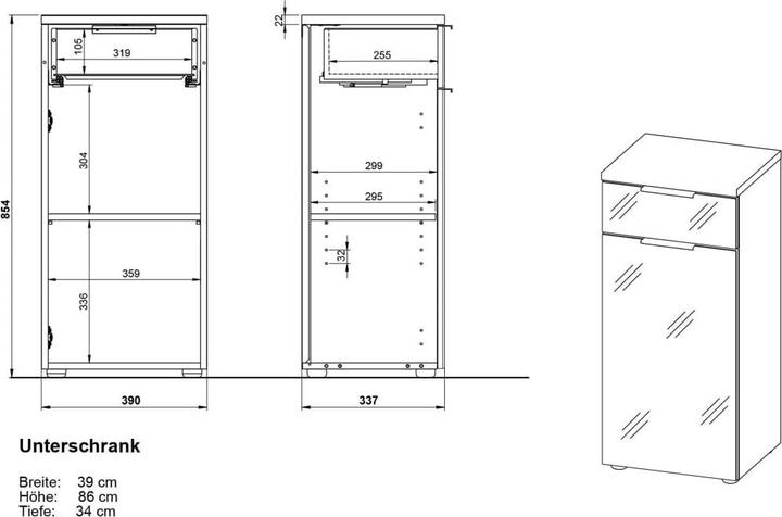 Actual product image Germania Pescara (39 x 34 x 86 cm)