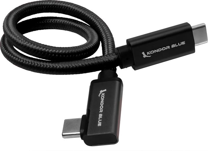 Kondor Blue Cavo da USB C a USB C per la registrazione e la ricarica di SSD - 8K Data e Power Delivery (destra) (USB 3.1)