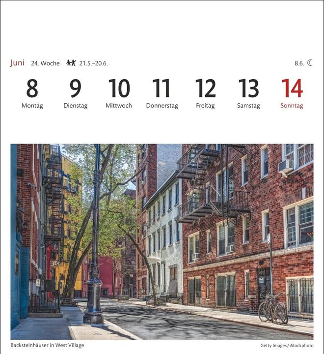 Produktbild Harenberg New York Sehnsuchtskalender 2026 - Wochenkalender mit 53 Postkarten (Deutsch)